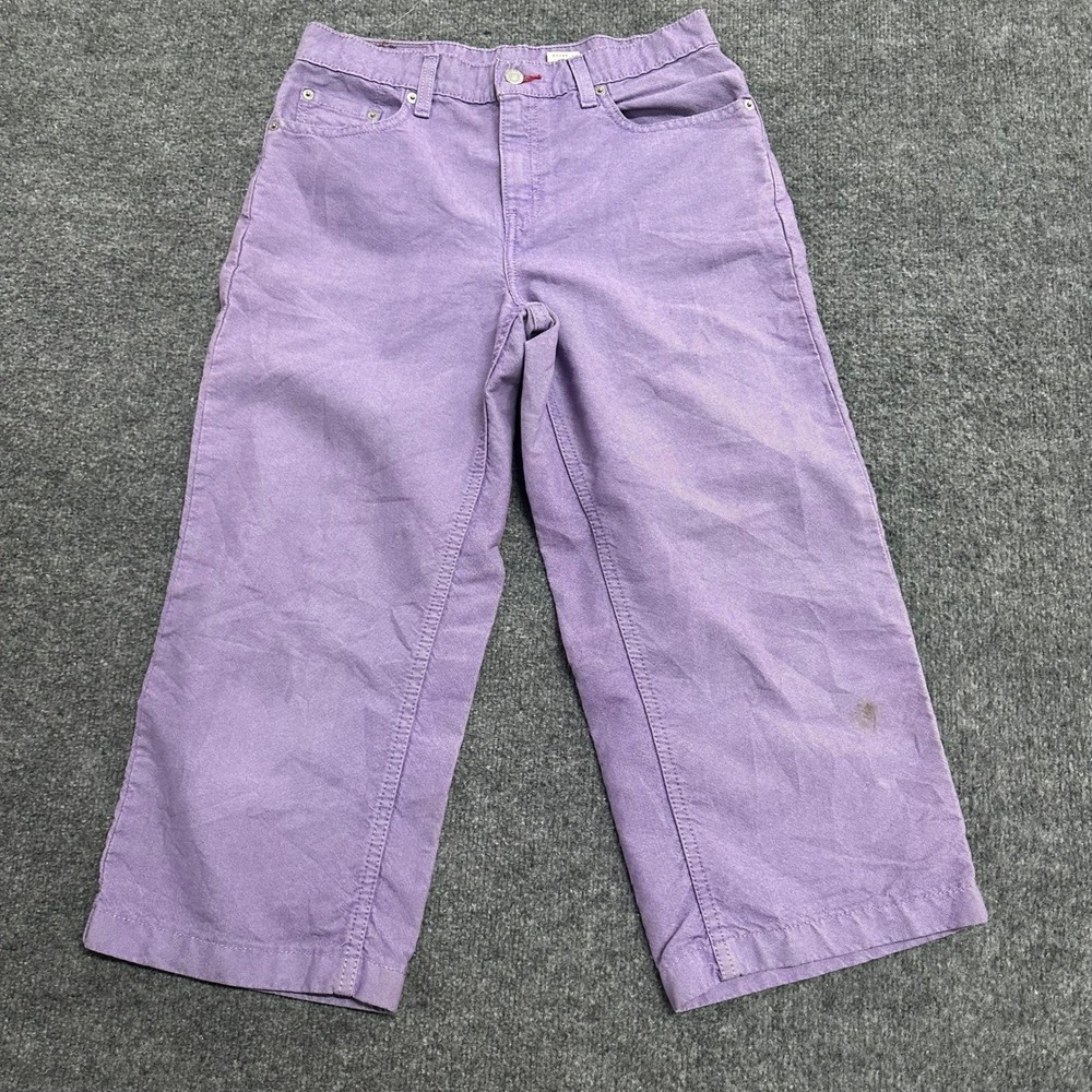Levi's Pants Womens Size 6 Purple 577 Straight Leg Casual Cotton Blend Stain